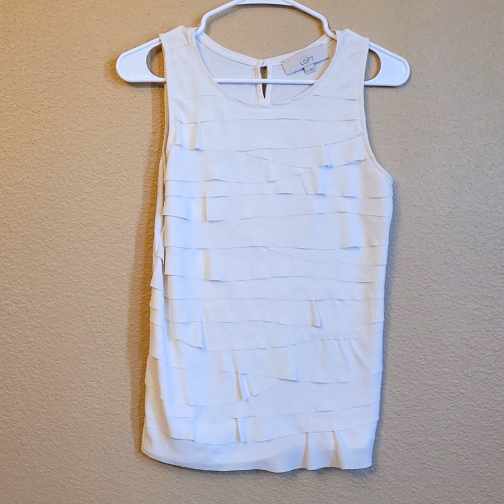 Cream Layered Front Top